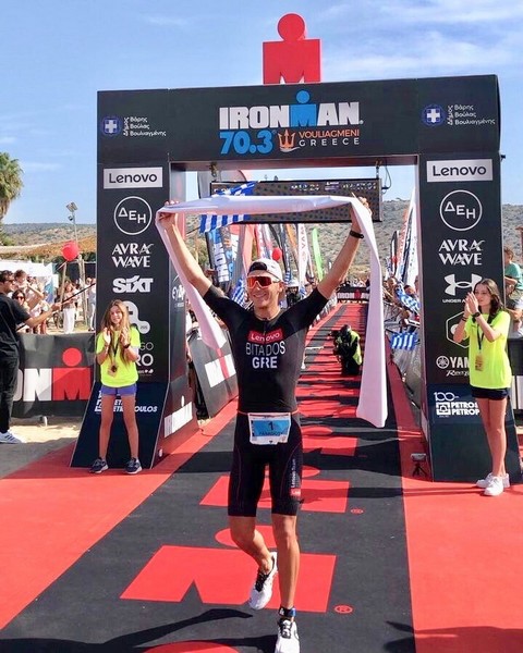 &Nu;&iota;&kappa;&eta;&tau;ή&sigmaf; &tau;&omicron;&upsilon; IRONMAN 70.3 Greece o &Pi;&alpha;&nu;&alpha;&gamma;&iota;ώ&tau;&eta;&sigmaf; &Mu;&pi;&iota;&tau;ά&delta;&omicron;&sigmaf;